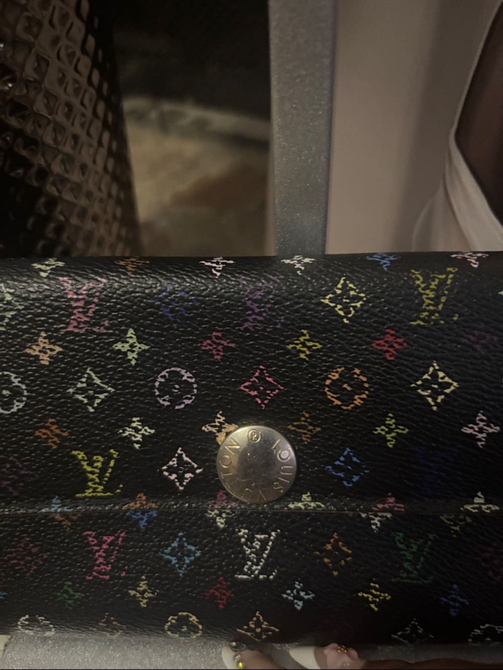 Louis Vuitton Takashi Murakami Monogram Multicolore Sarah Wallet in - Picture 10 of 13